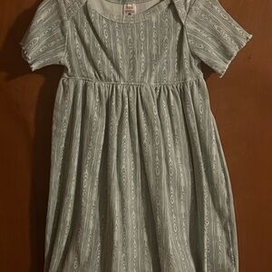Kate Quinn Size 4t Aqua Wood Grain Wood Plank Dress